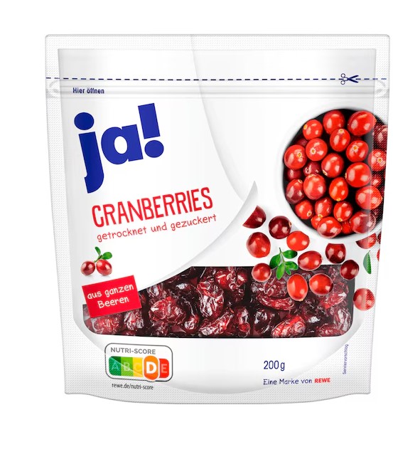 ja! Cranberries 200g MHD:25.10.25
