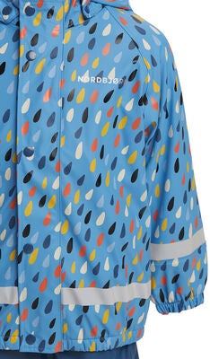 Nordbjørn Skagen Fôret Regnsett, Raindrops Silver Lake Blue