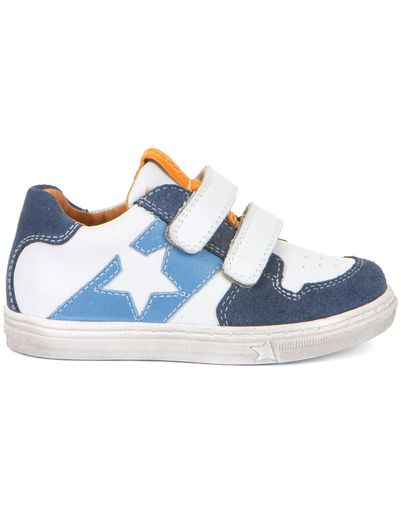 Klett-Halbschuhe DOLBY STAR in white/denim