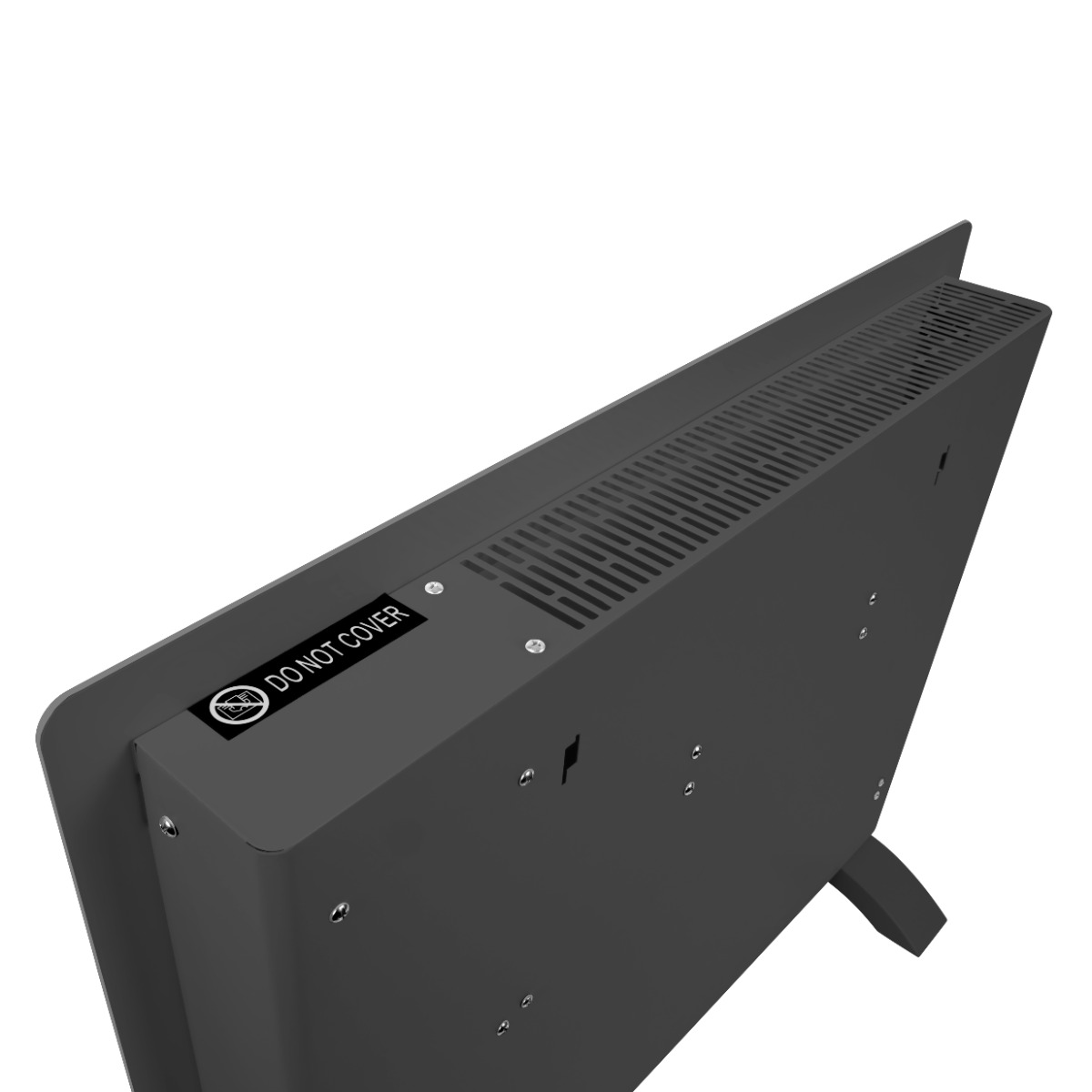Vonroc 1500 watt convector kachel met glazen paneel - Grey
