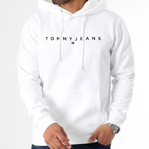 Sweat Capuche Linear Logo 7985 Blanc