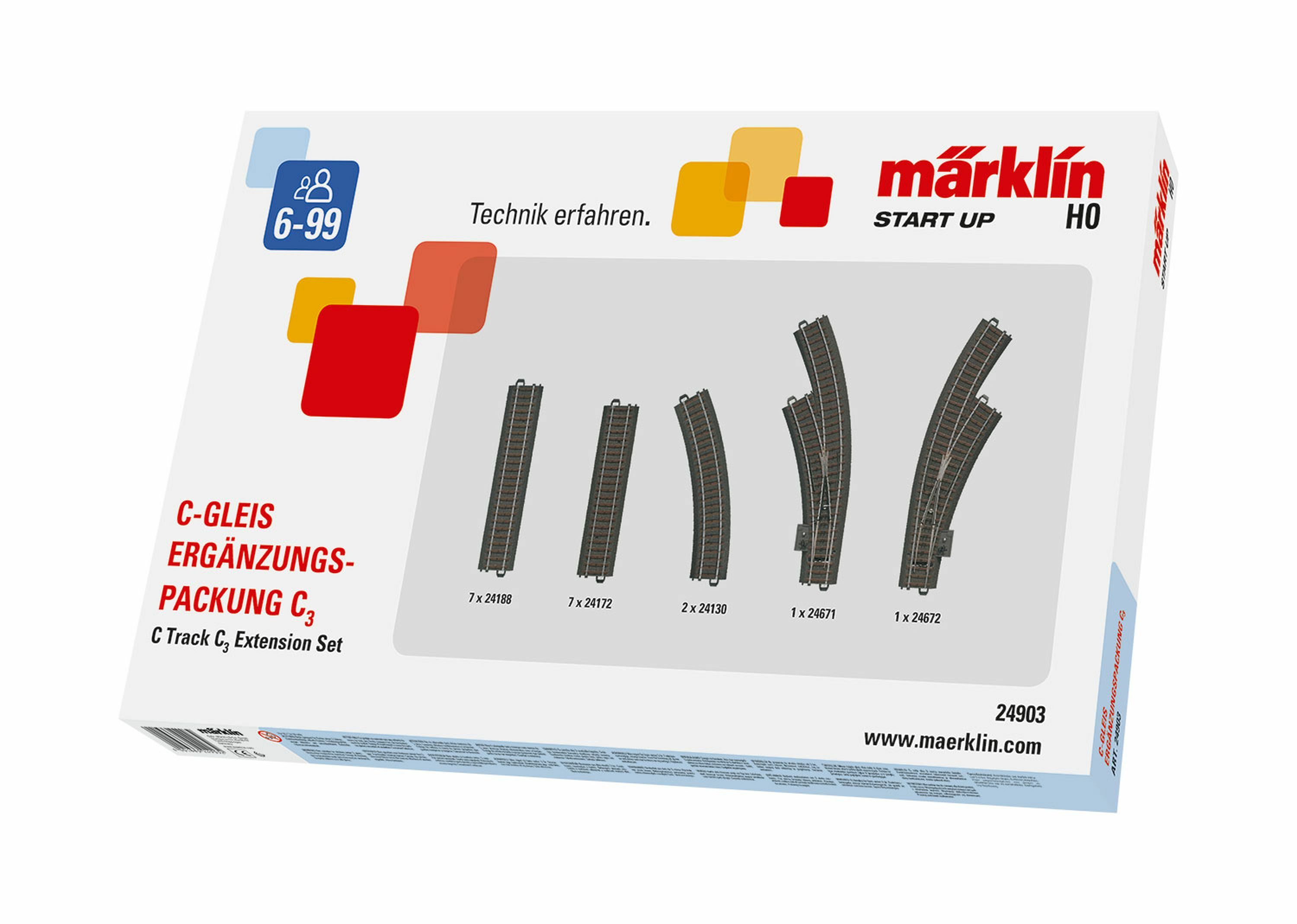 Märklin Start up Märklin 24903 H0- C-Gleis-Ergänzungspackung C3