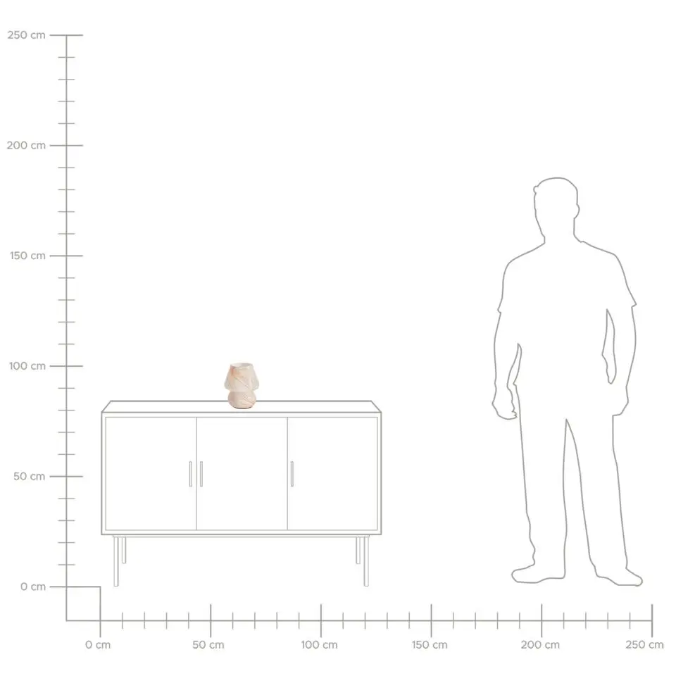 LOBO - Tafellamp - Beige - Glas