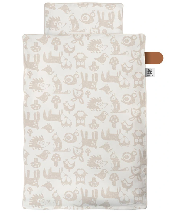 Bettwäsche BABY – FOREST (70x100/40x45) in beige