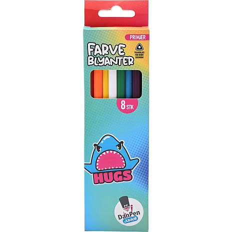 Danpen junior farveblyanter solid 8-pak