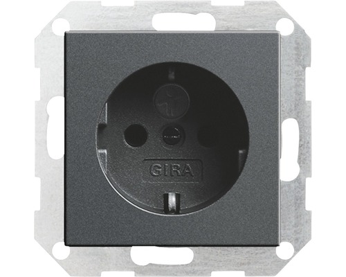 Gira 4453 28 contactdoos met verhoogde aanrakingsbeveiliging + insteekklemmen E2/Event antraciet