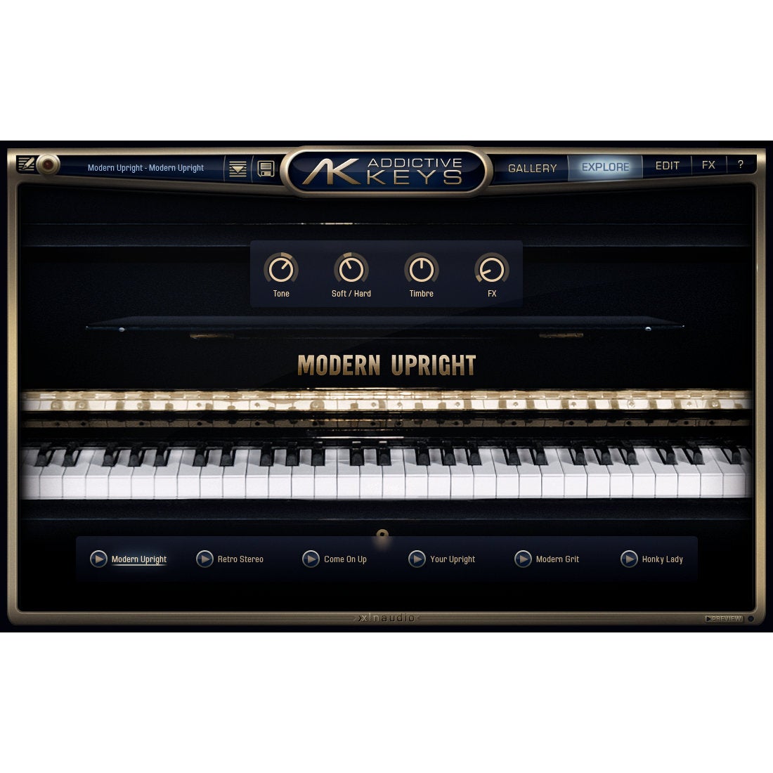 XLN Audio Modern Upright virtuele klassieke piano (download)