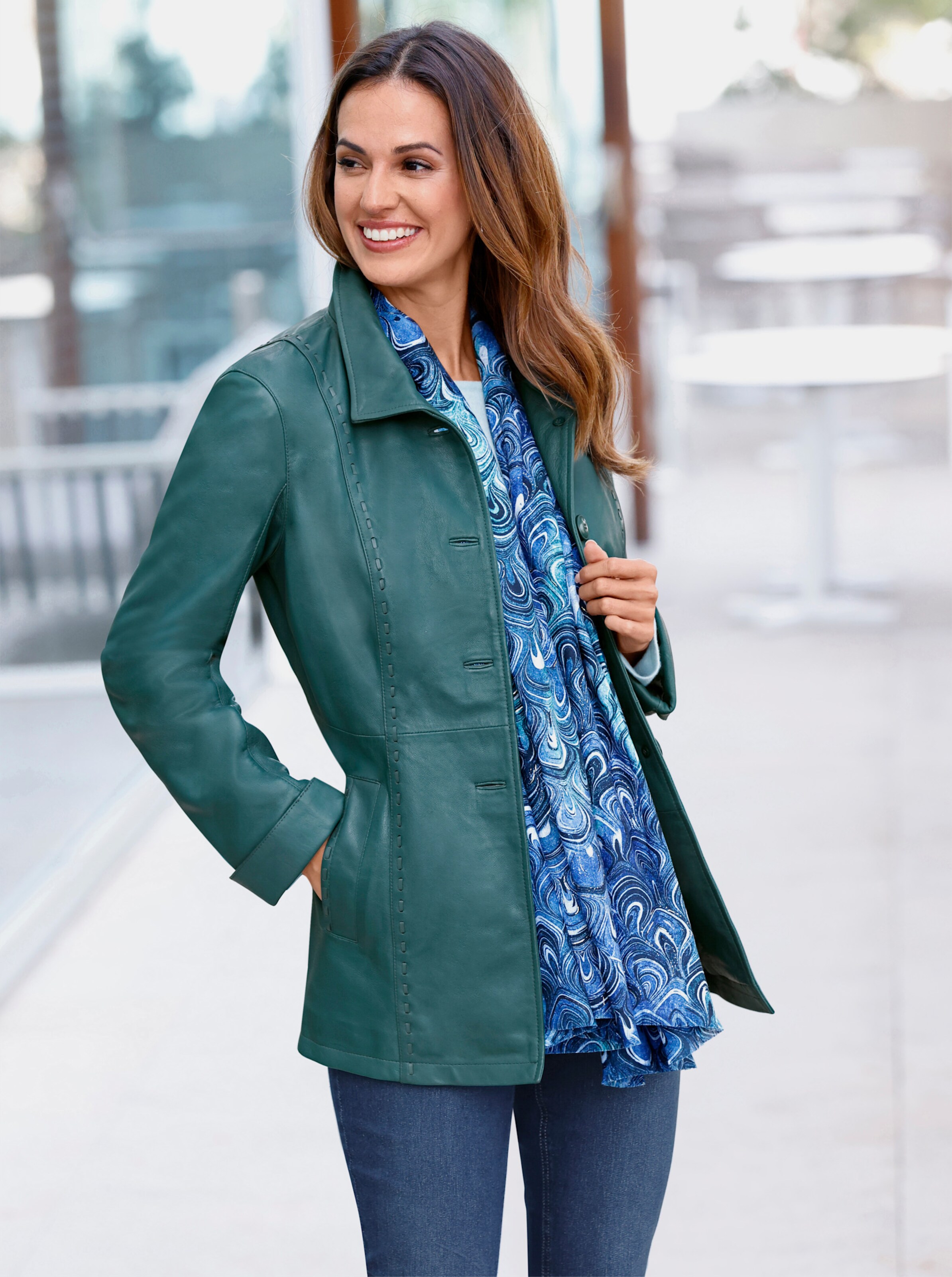 Leder-Jacke