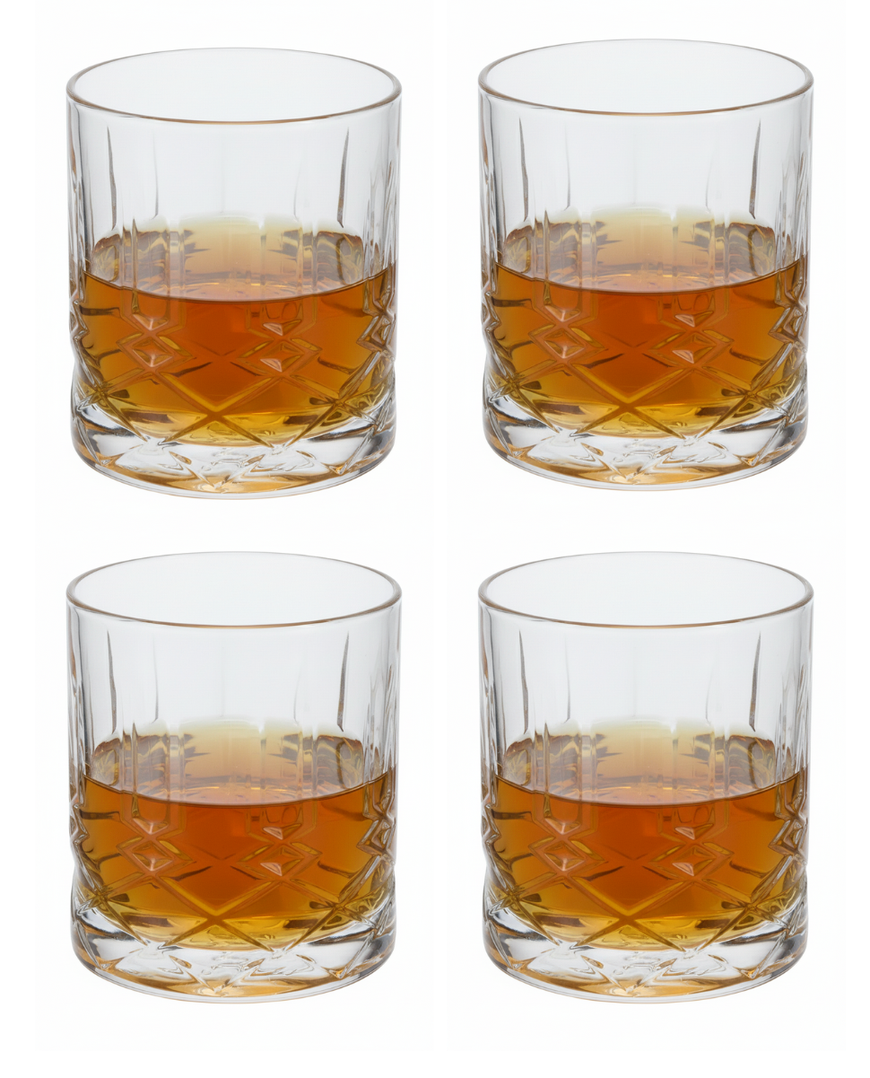 Cookinglife Whiskey Glazen | Waterglazen 350 ml - 4 Stuks