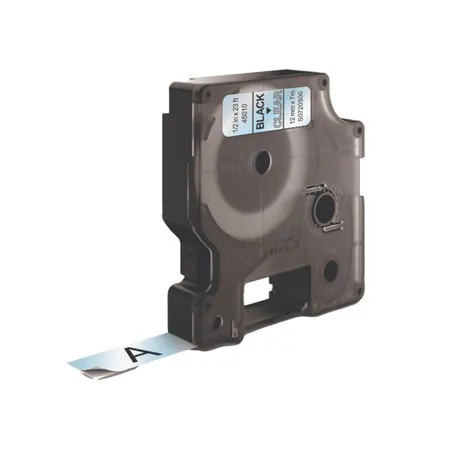 Dymo D1 Schriftband, schwarz auf transparent, 12 mm x 7 m