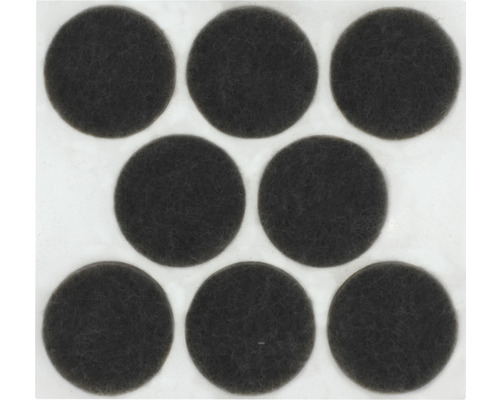 Tarrox viltglijders 28x6 mm rond zwart zelfklevend 8 stuks