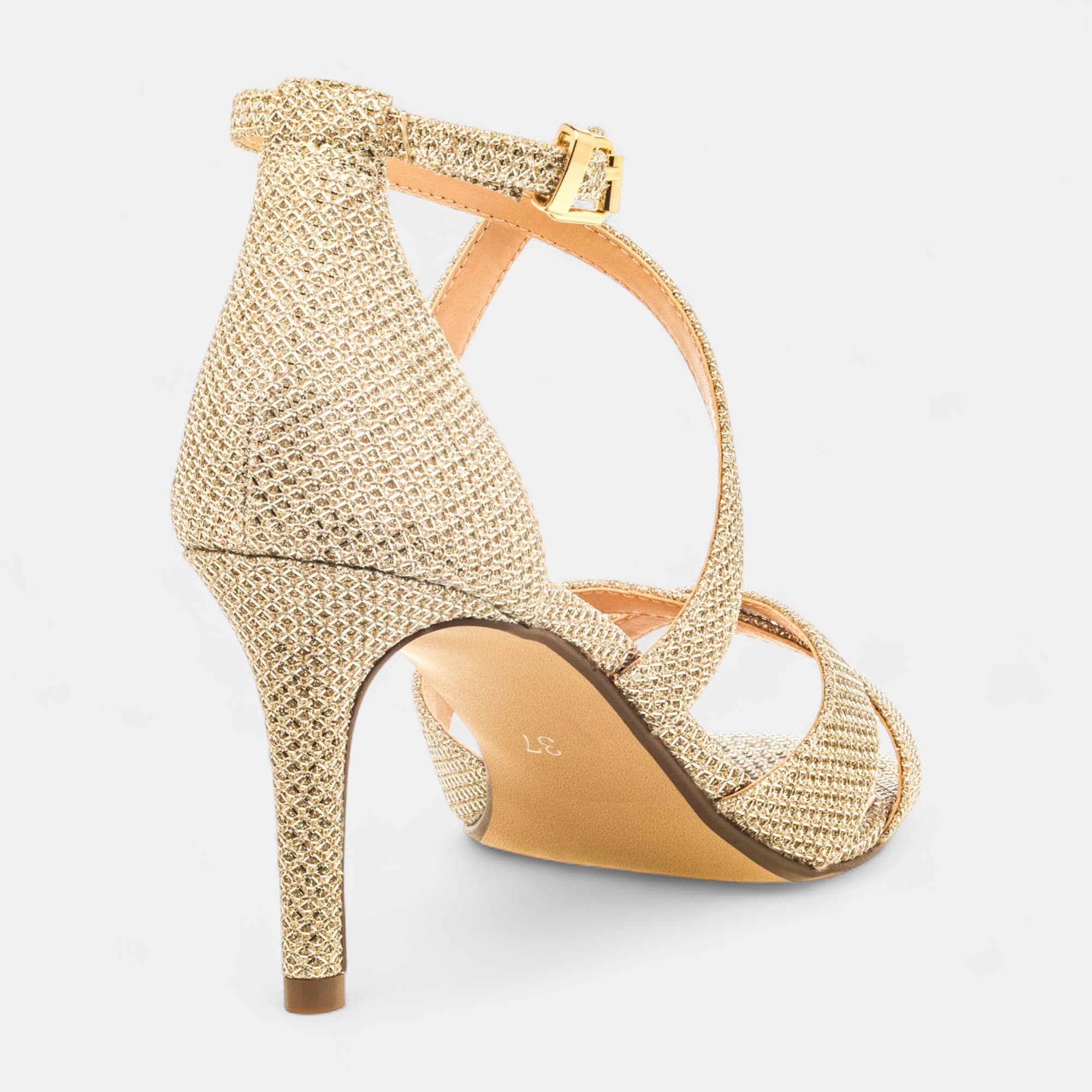 Nu-pieds à talon Femme or