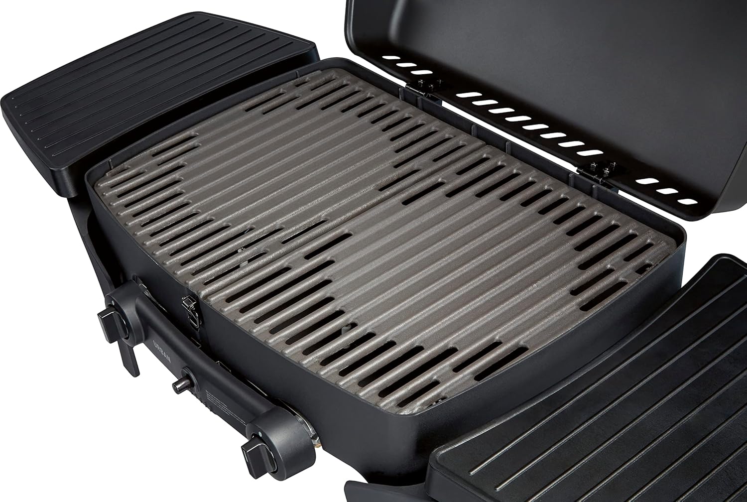Enders® Gasgrill URBAN, Tischgrill, Grillen-, Kochen- und Backen Funktion, 2 Brenner Edelstahl, kleiner, mit Grill-Thermometer, Balkon-, Camping-Grill, Aluguss-Gehäuse, Gusseisen-Rost, #2095