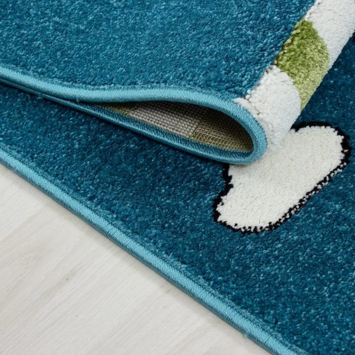 Kindervloerkleed - Piraat Blauw/Groen