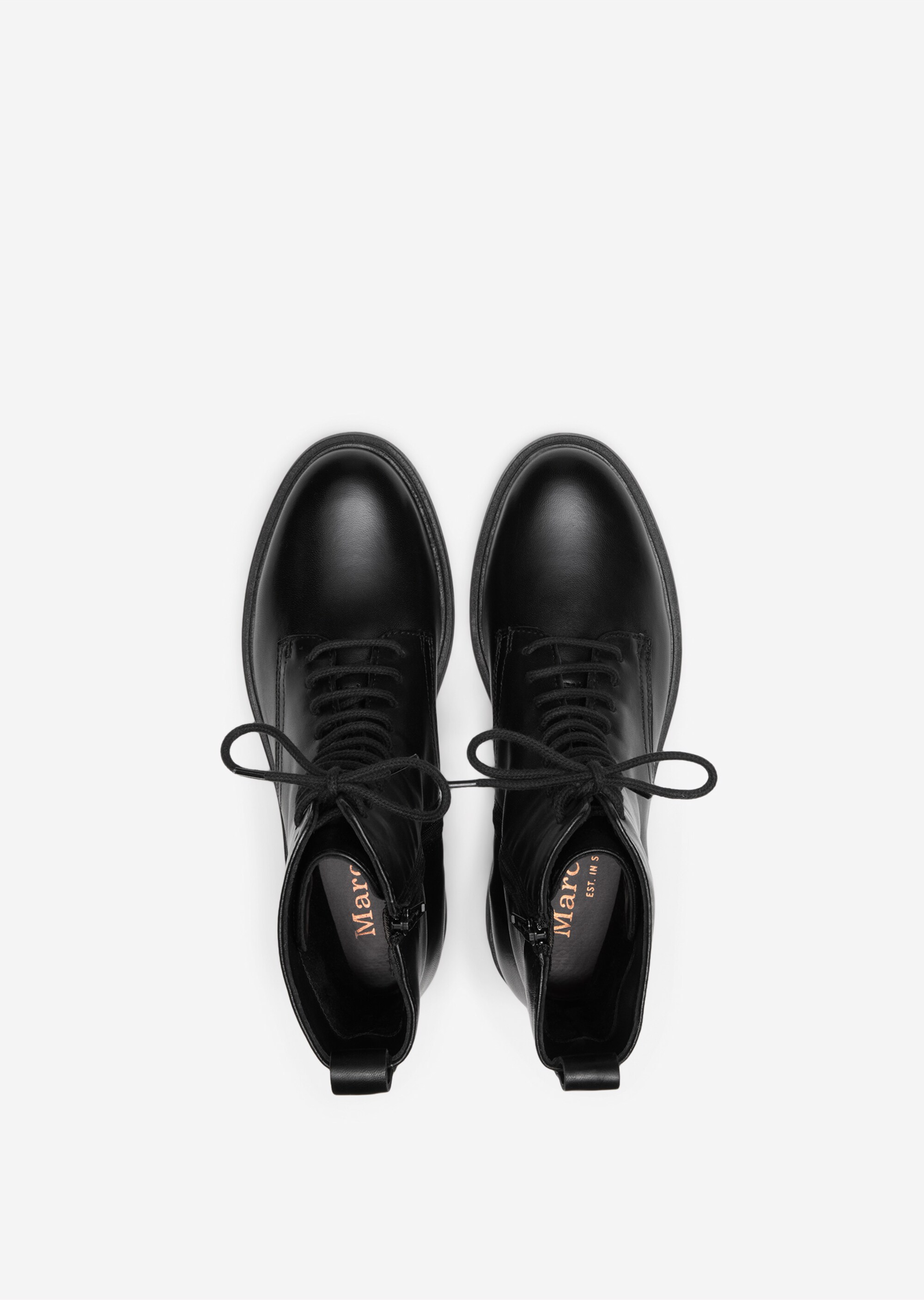 Schnürstiefel mit praktischem Innenzipper