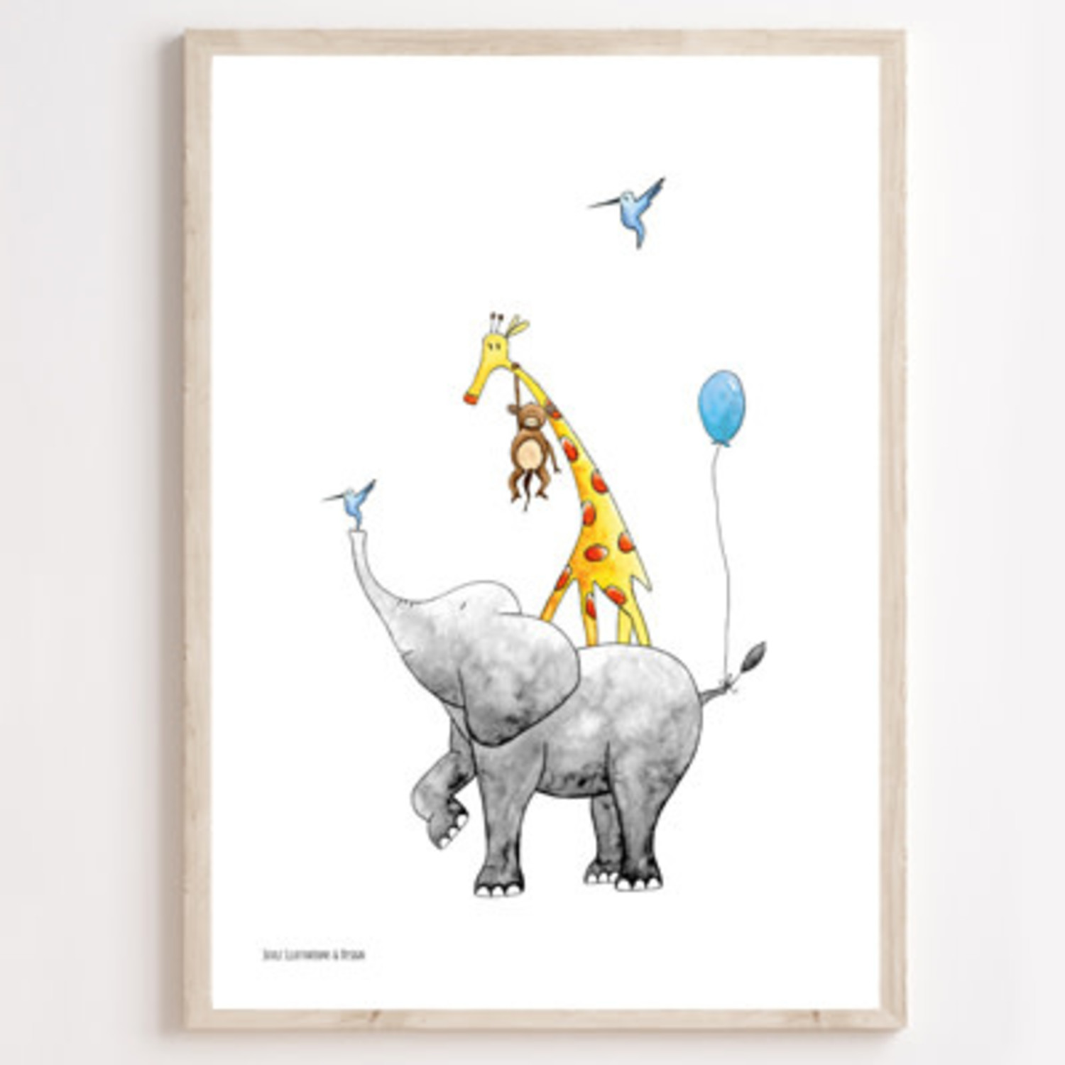 Juulz : Poster stapeldieren blauw