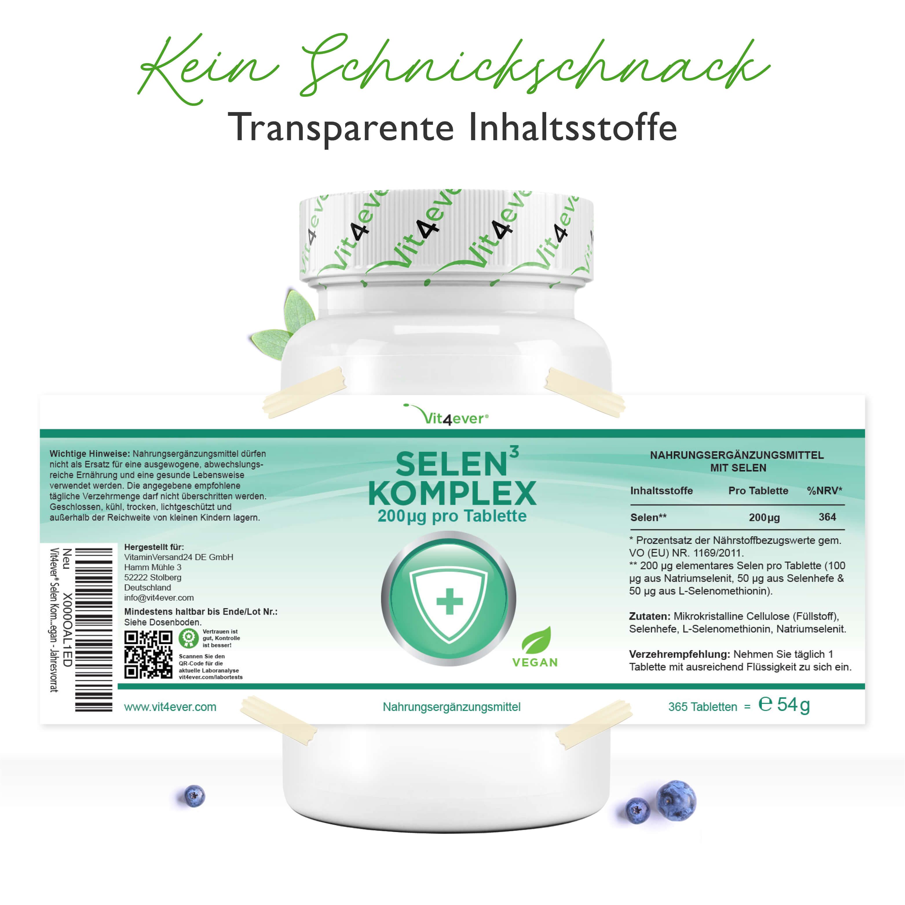 vit4ever Selen 3-fach Komplex