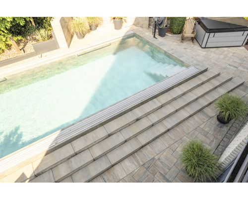 Betonblok trap iStep Pure schelpkalksteen 100 x 35 x 15 cm
