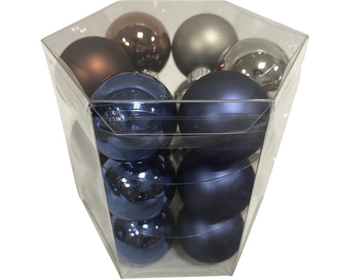 Lafiora Kerstboomballen Ø 3 cm glas bruin 18 st.