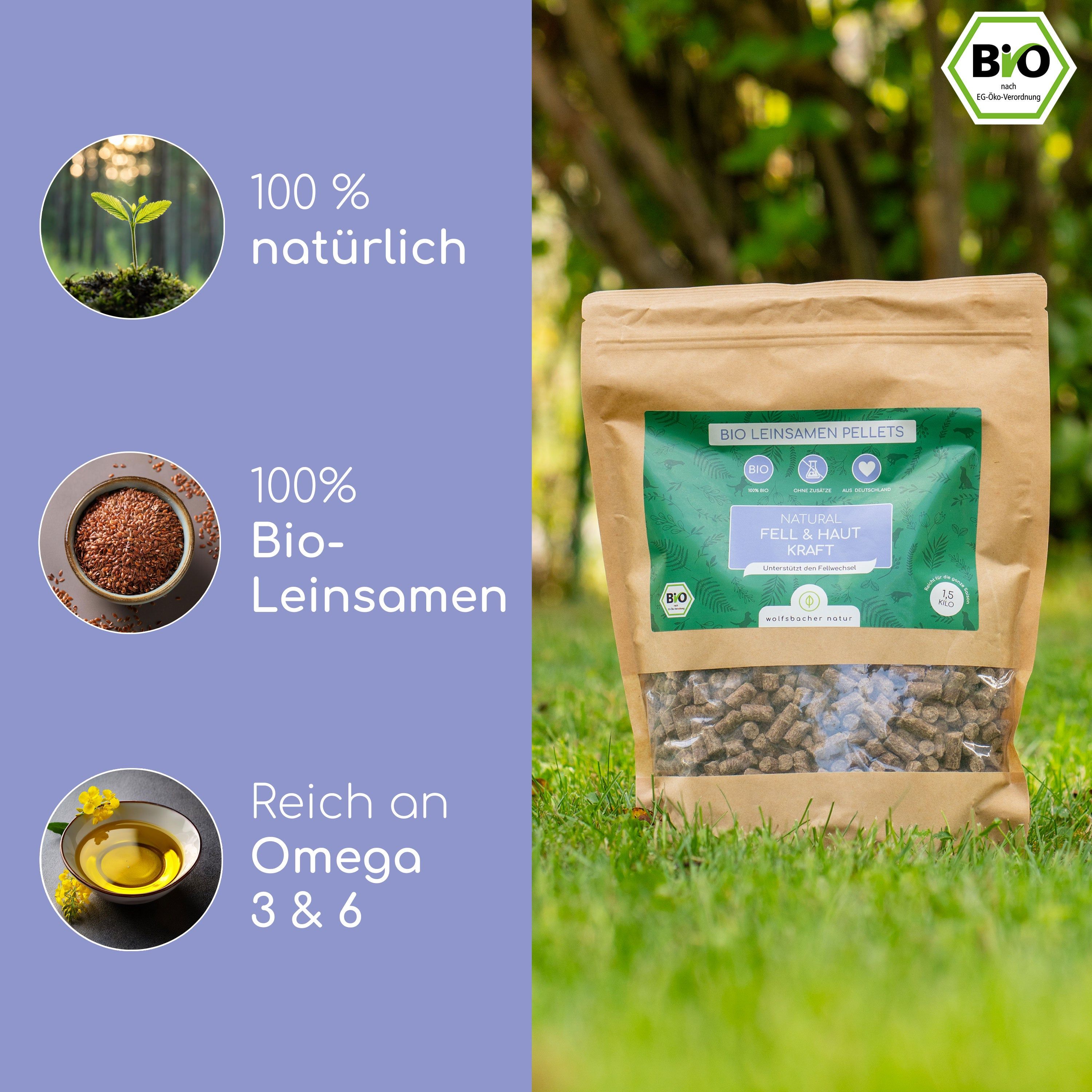 Wolfsbacher Natur Bio Leinsamen Pellets