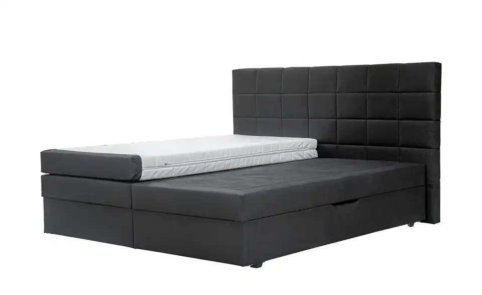 Boxspringbett Vito Dunkelgrau ohne Fußteil