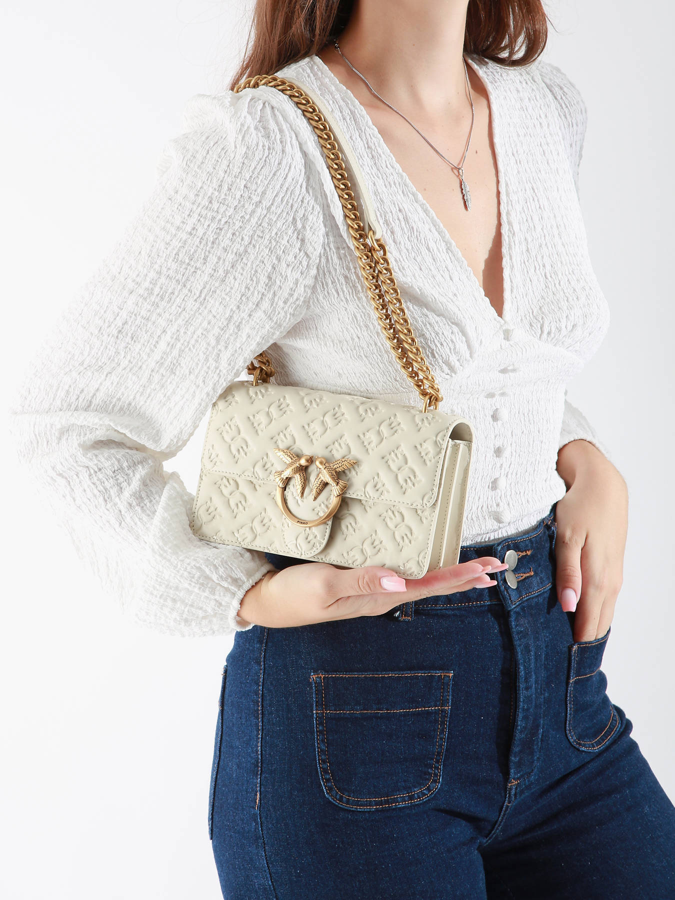 Sac bandoulire Love bag icon cuir PINKO