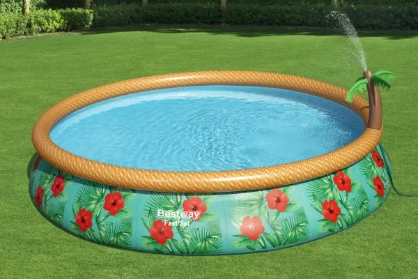 Bestway Fast Set 57416, 9677 L, Indrammet/oppustelig pool, Voksen & barn, Flerfarvet, 24,2 kg