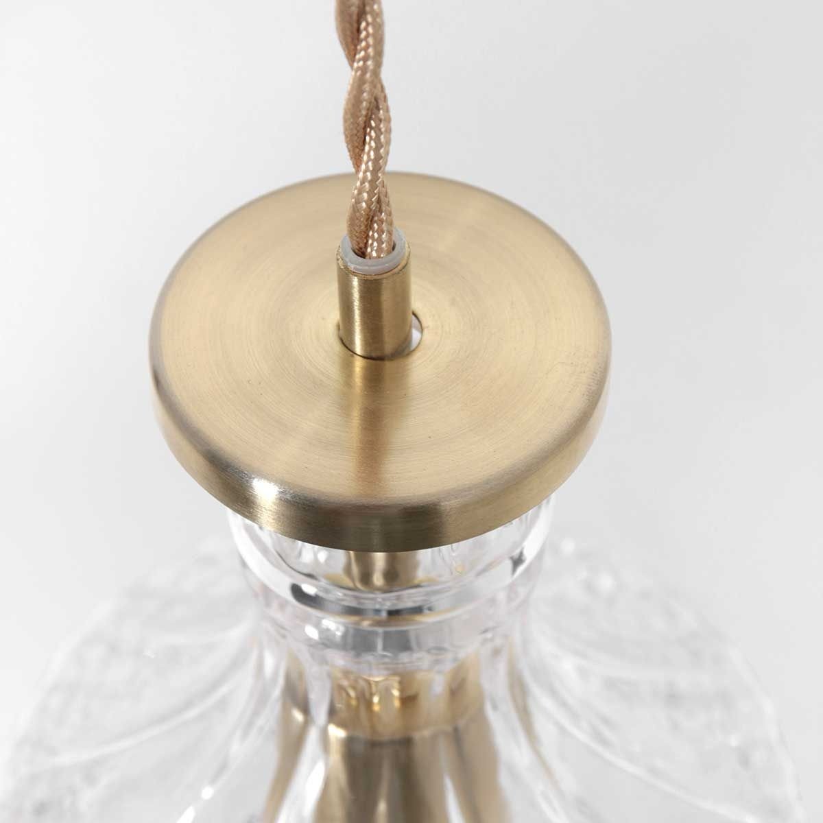 Mexlite Grazio glass hanglamp â E27 (grote fitting) â messing