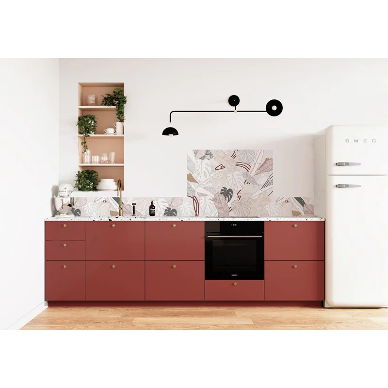 Crédence cuisine Fond de hotte ALU L 60xH 70cm - BORNEO TERRACOTTA 99d