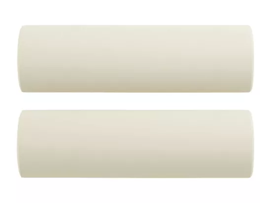 Canapé 3 places avec oreillers décoratifs crème 180 cm velours