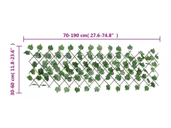 ?Treillis de feuille de vigne artificiel extensible 190x60 cm