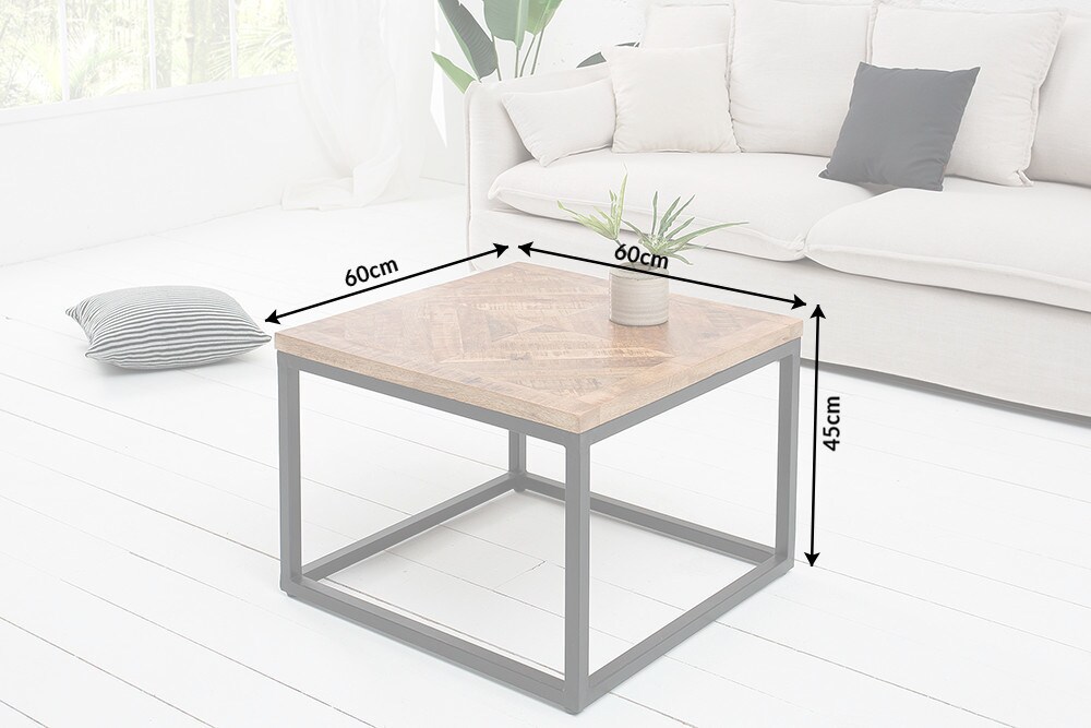 riess-ambiente Beistelltisch INFINITY HOME - 60cm Mangoholz Industrial Design massiv