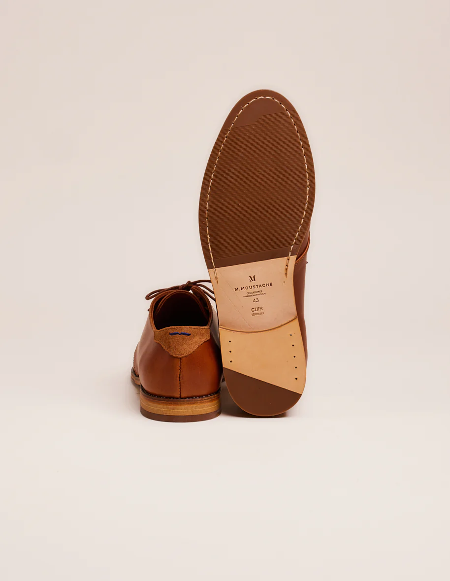 Derbies Alphonse - Cuir pull-up Miel