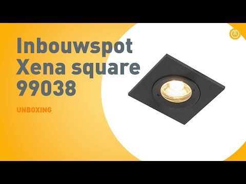 Moderne inbouwspot zwart vierkant IP44 - Xena
