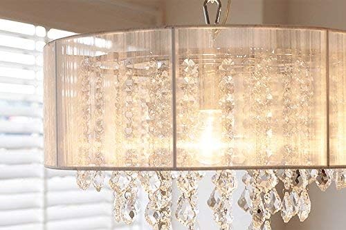 Saint Mossi Moderne K9 Kristall Regentropfen Kronleuchter Beleuchtung Unterputz LED Deckenleuchte Pendelleuchte für Esszimmer Badezimmer Schlafzimmer Wohnzimmer Breite 43 x Höhe 27 cm