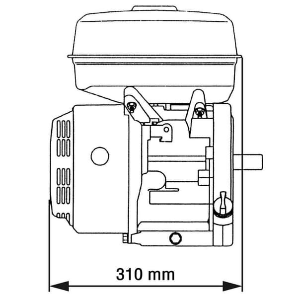 vidaXL Bensinmotor 15 HP 11 kW svart