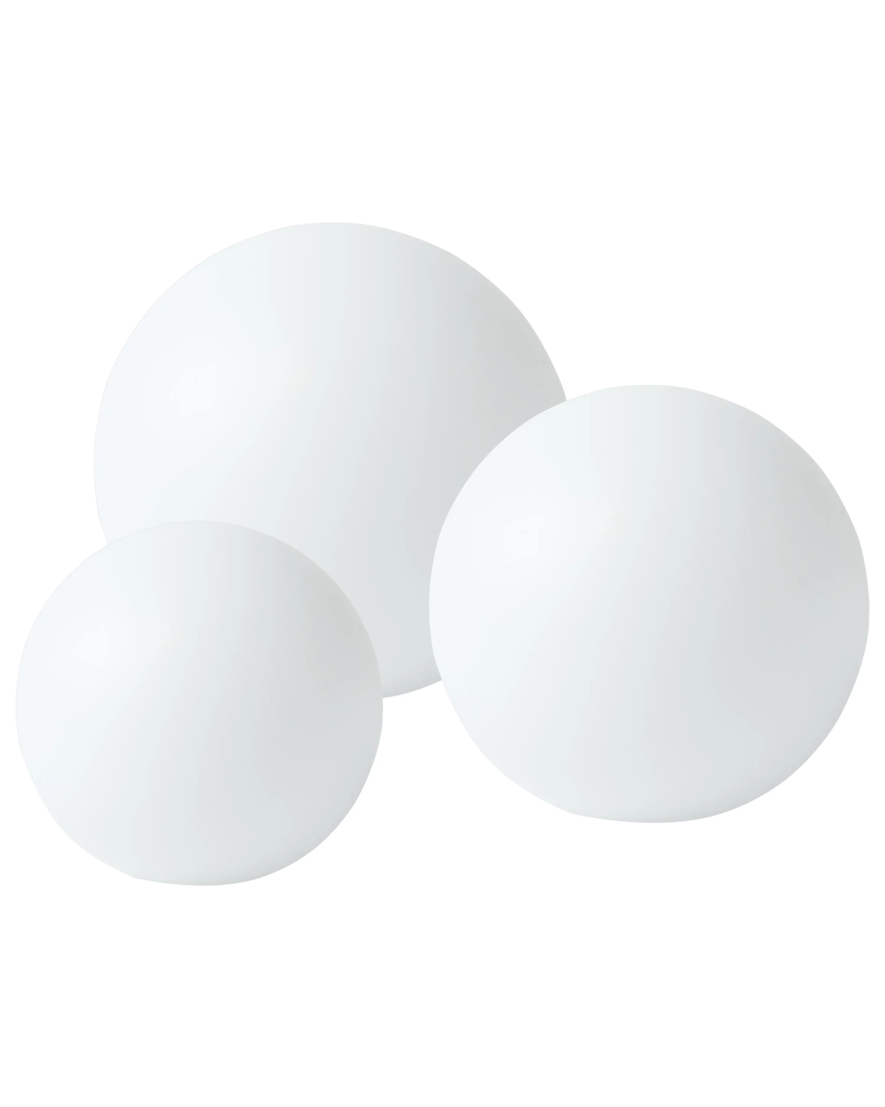 Set van 3 solar LED-bollampen voor buiten LOBAINA met afstandsbediening Wit