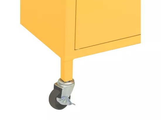 Armoire de rangement Jaune moutarde 60x35x56 cm Acier