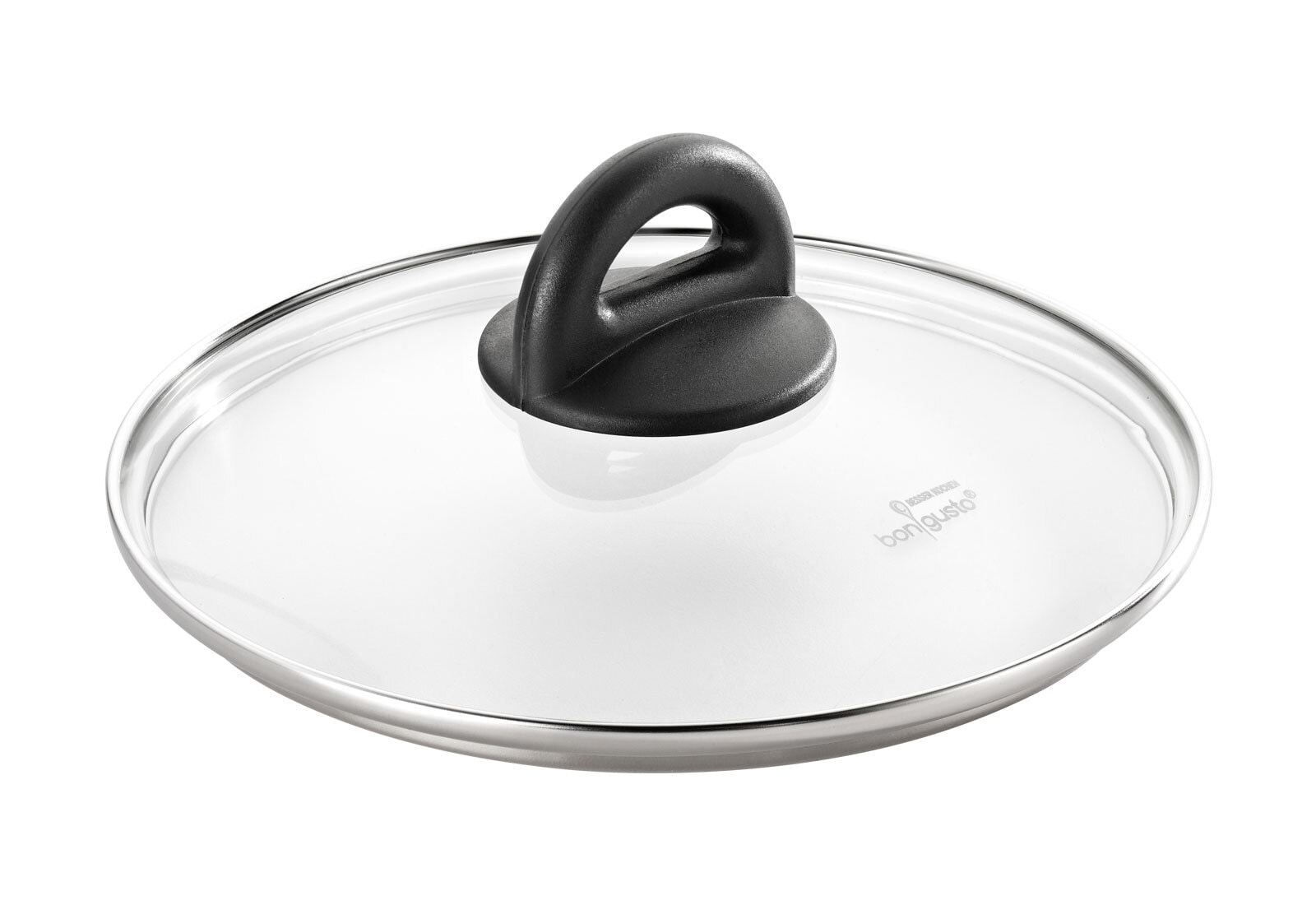 bongusto Glasdeckel BONGO Ø 16 cm silberfarbig /schwarz