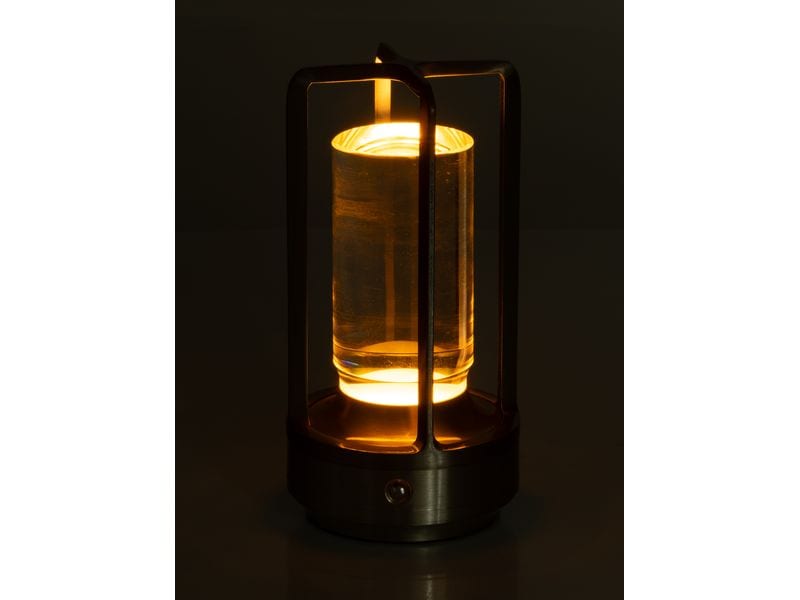 COCON USB-Tischleuchte Laterne, Silber Portable LED-Leuchte