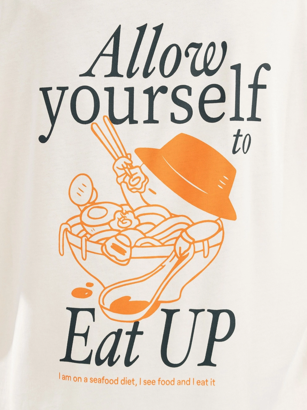 Woodbird Baine Eat T-Shirt off white