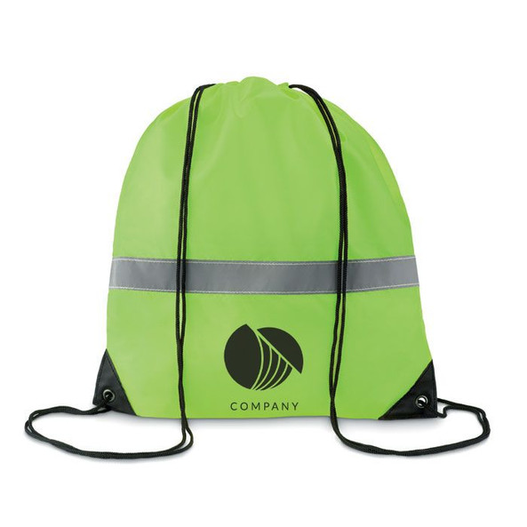 GiftRetail MO8868 - STRIPE Sac à cordons avec bandes réfl