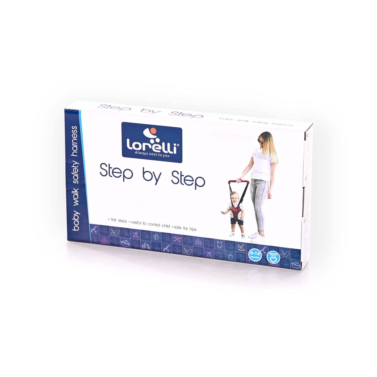 Lorelli Kinderlaufgurt Step by Step verstellbarer Gurt Laufleine Lauflernhilfe black