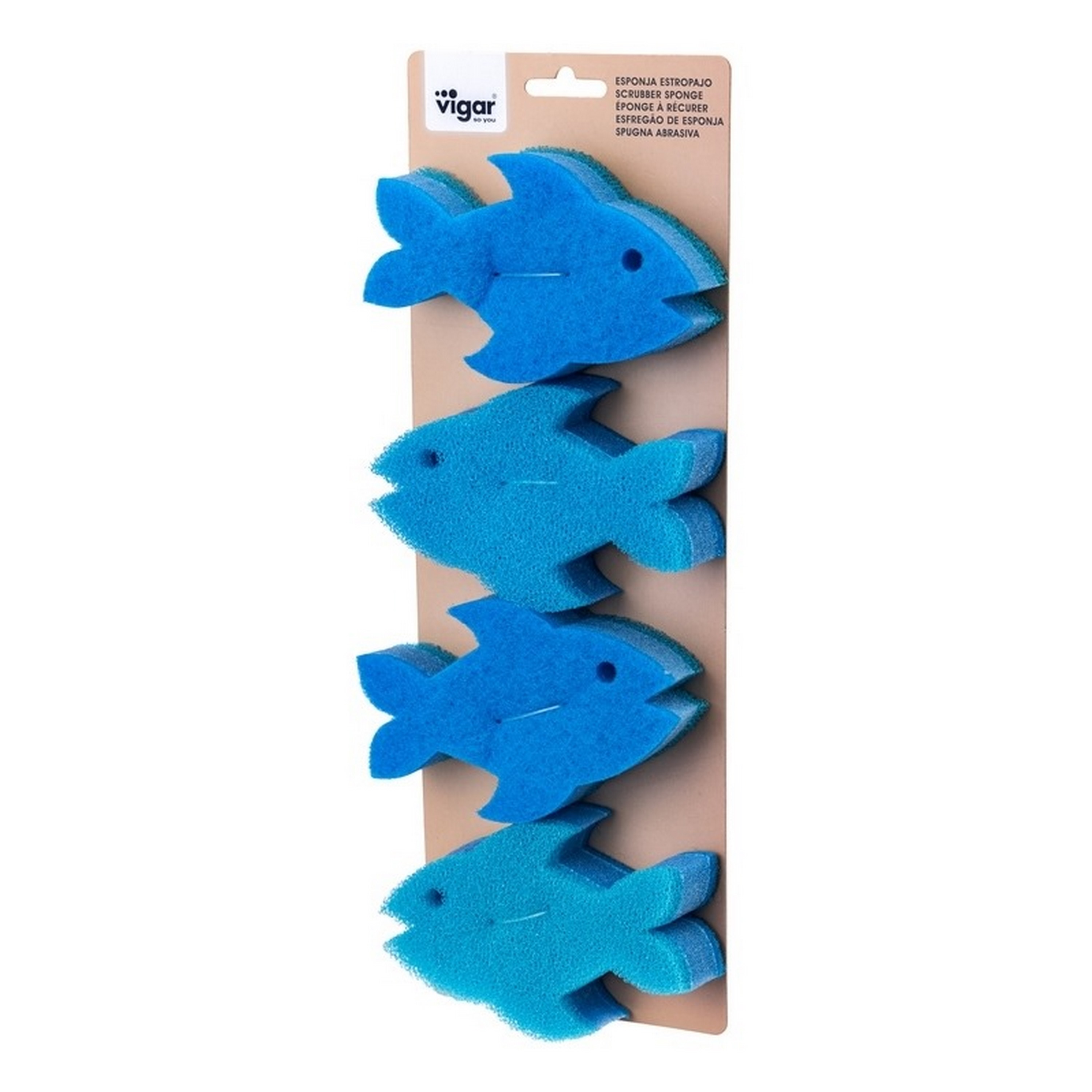 Pacote com 4 unidades. Clube de animais de estimação Fish Sponge