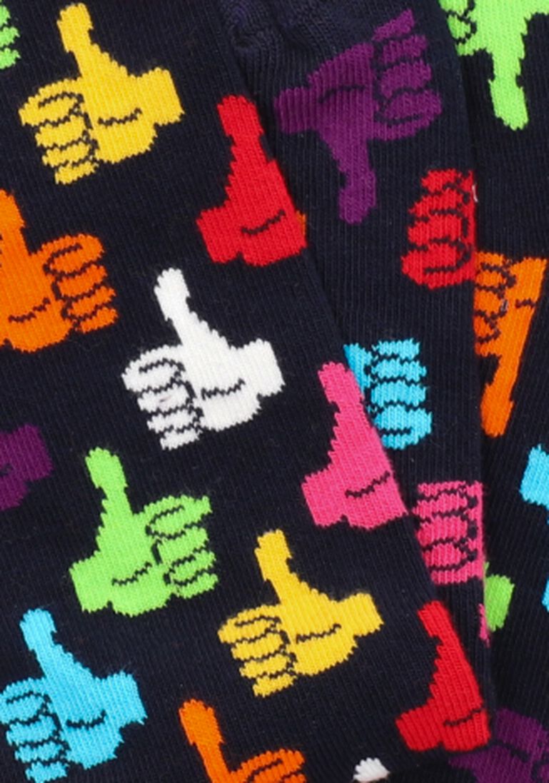 HAPPY SOCKS donkerblauwe happy socks sokken thumbs up