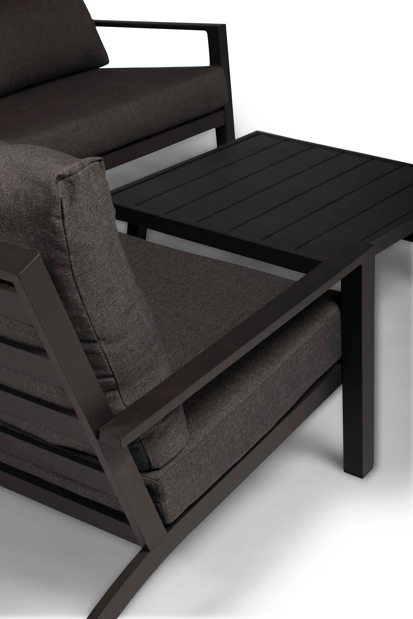 Tierra Outdoor 5-zits loungeset Lima zwart