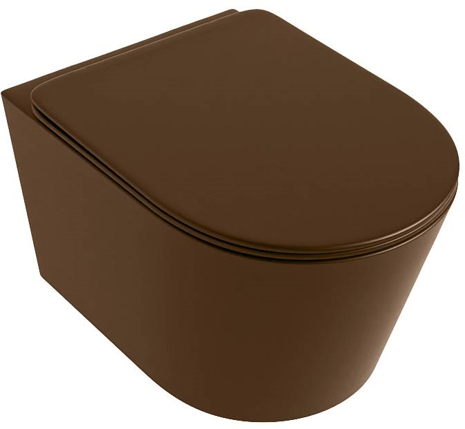 Mondiaz Lavie toiletpot randloos met softclose zitting rust