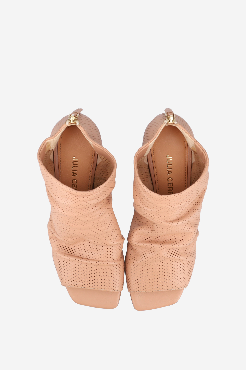 Perforated leather sandals