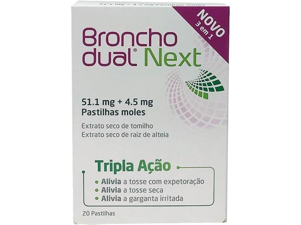 PASTILHAS BRONCHODUAL NEXT 4.5/51.1 MG 20UN