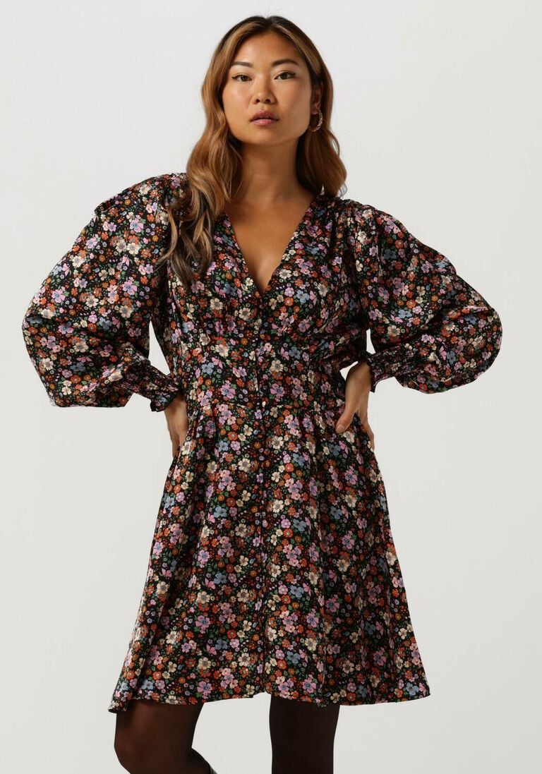 NEO NOIR zwarte neo noir mini jurk lecia retro dress